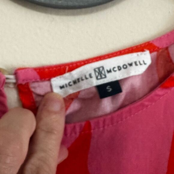 Michelle McDowell Pink and Orange Floral Dress - Picture 2 of 6